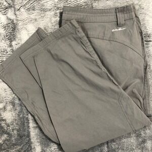Eddie Bauer Capri Pants Womens 12 Gray First‎ Ascent Hiking Cropped 376